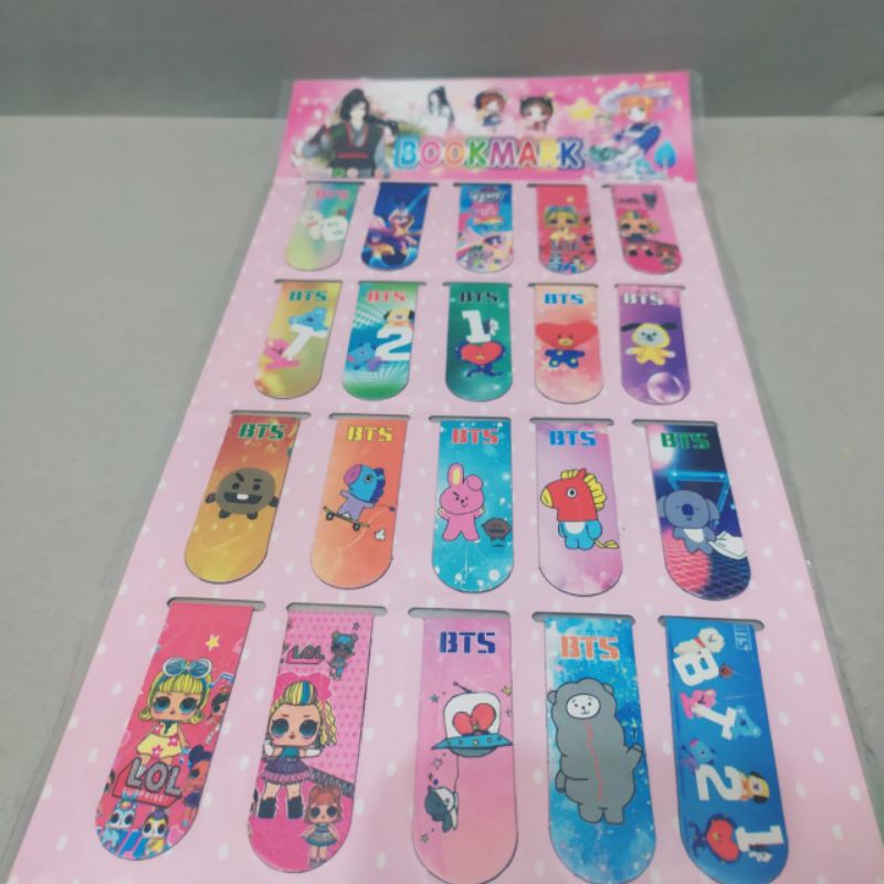 

Pembatas Magnet Buku Bt21