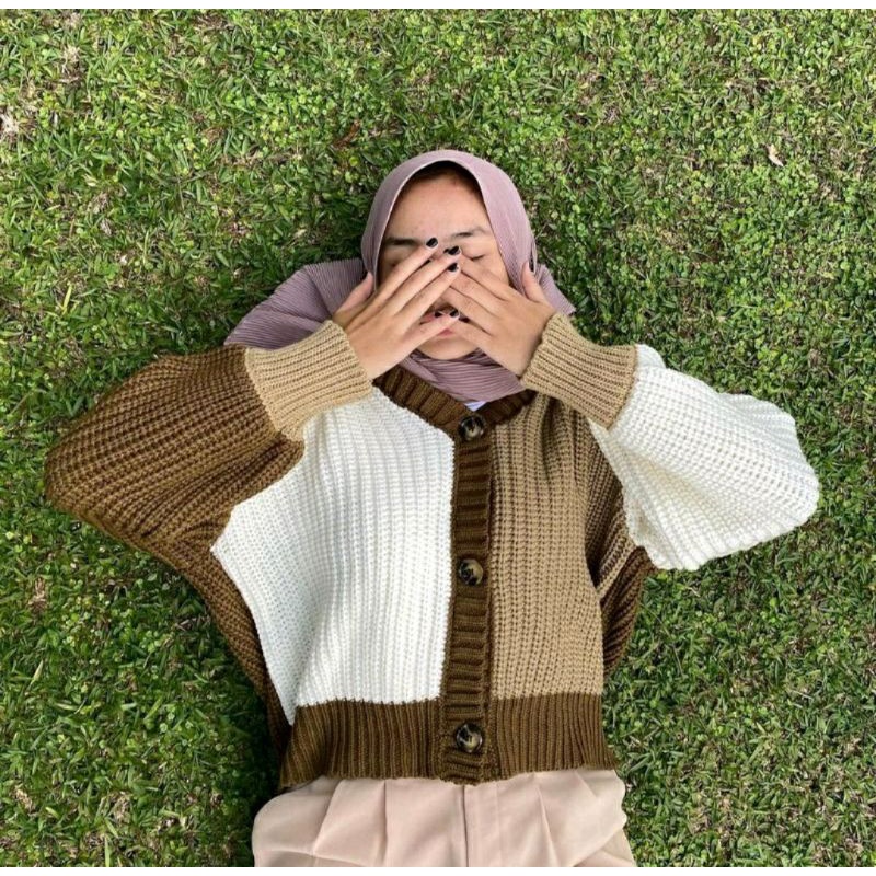 Milea Cardie Rajut Knitt Halus Tebal Premium Outerweaar Cardigan Wanita Remaja Muslim Korean style