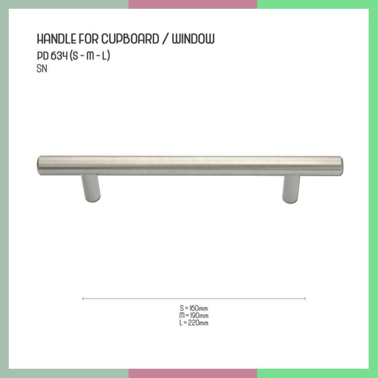 Pd.634 S Tarikan Sn Solid Gagang Pintu / Jendela Handle Lemari