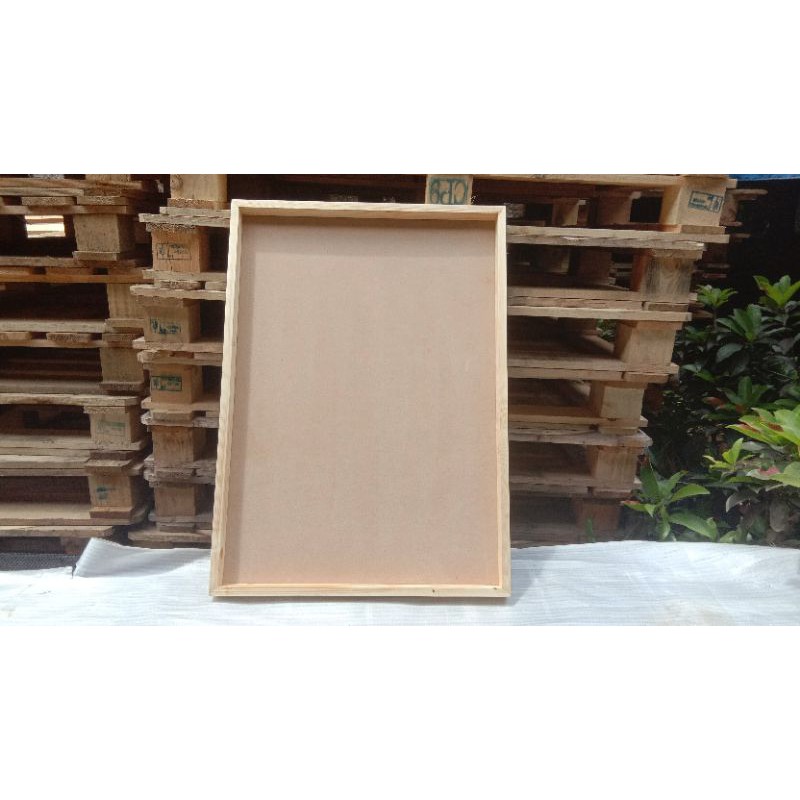 Frame Minimalis 2D A2 40x60 cm bingkai kayu jati belanda