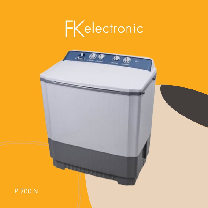 LG Mesin Cuci Twin Tub / 2 Tabung 7 KG P-700 N