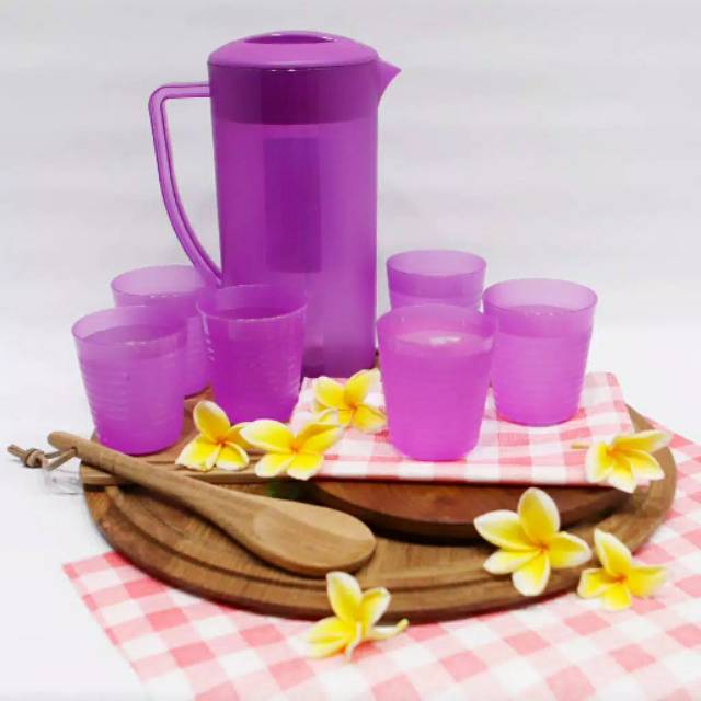 SET TEKO GELAS plastik Teko Air + Gelas plastik Gelas plastik
