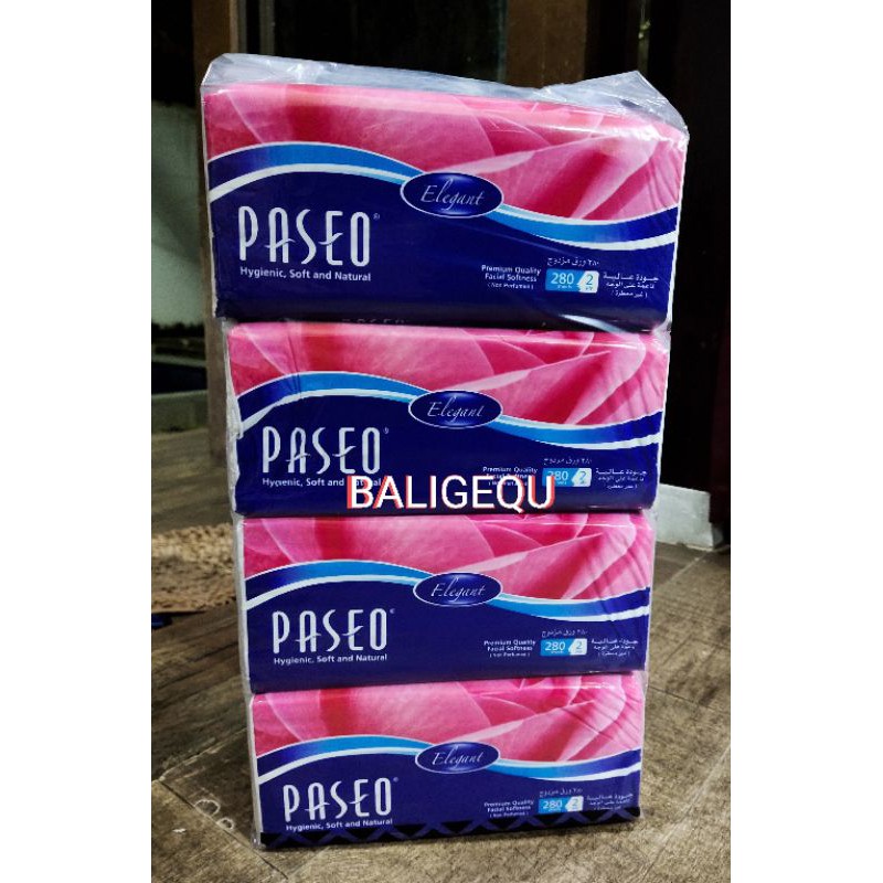 Tissue Paseo Elegant 280 sheets 4 in 1 pack