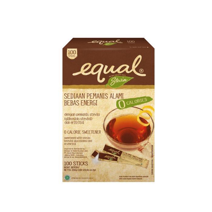 Equal Naturals Stevia - Pemanis Stevia Nol Kalori 100 sticks