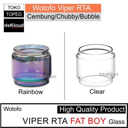 koleksi tabung bahan kaca Fat Boy Glass for VIPER RTA  Replacement warna glass