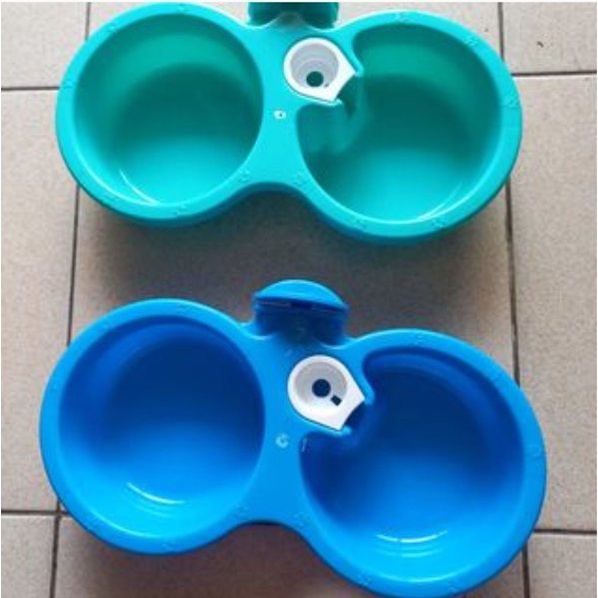 DDP Tempat Makan Minum Anjing Kucing Double Gantung Pet Double Bowl