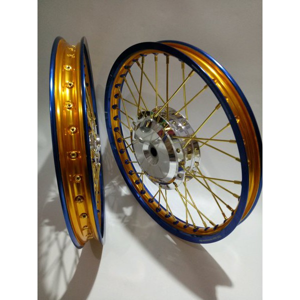 velg sepaket jari jari tromol depan belakang tdr two tone motor vario 150 beat scoopy