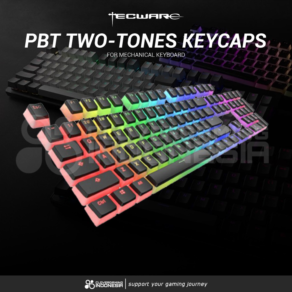 Tecware PBT Pudding Double-Shot Moulded Backlit LED Keycaps Set