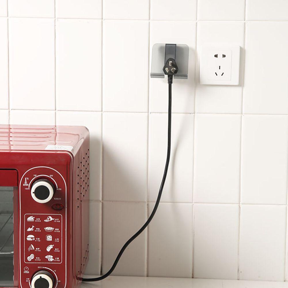 [Elegan] Charger Holder Kreatif Praktis PP Dengan Lem Belakang Hemat Ruang Rak Penyimpanan Warna Solid