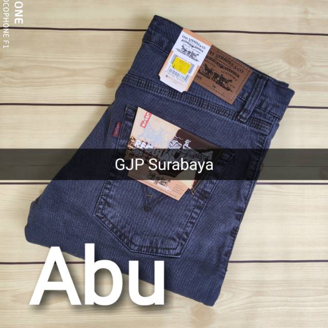 celana jeans hitam pria melar size 28 - 38