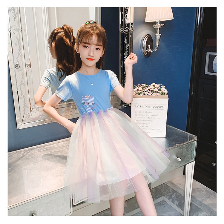 Dress Anak Perempuan Baju Remaja Gaun Pesta Tutu Fashion Girl Teen STELLA Import