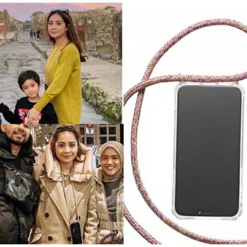 Casing handphone Selempang artis Nagita Soft VIVO sling case lanyard