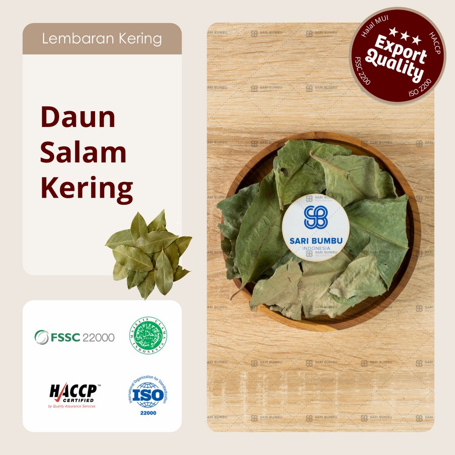 

Daun Salam Kering / Bay Leaf Dried 250gr Export Quality