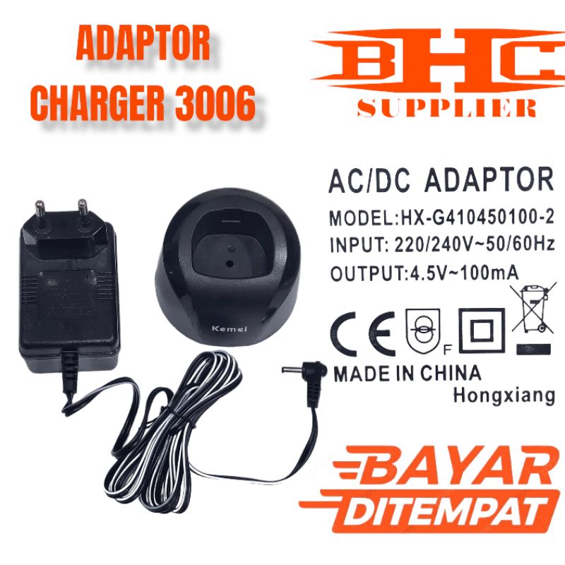 Adaptor 3006 Charger Mesin Cukur Kemei Dan Lain nya / Chasan Baterai