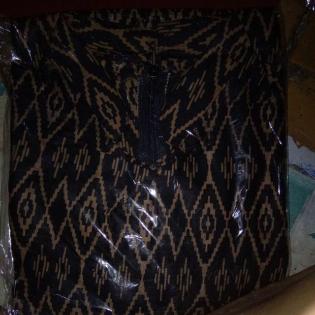 Terlaris Serut Genes Jelita Tunic Navbor Yelbor Whitbor Creambor Tunik Batik Sogan Hrb030 Dolbi Dob