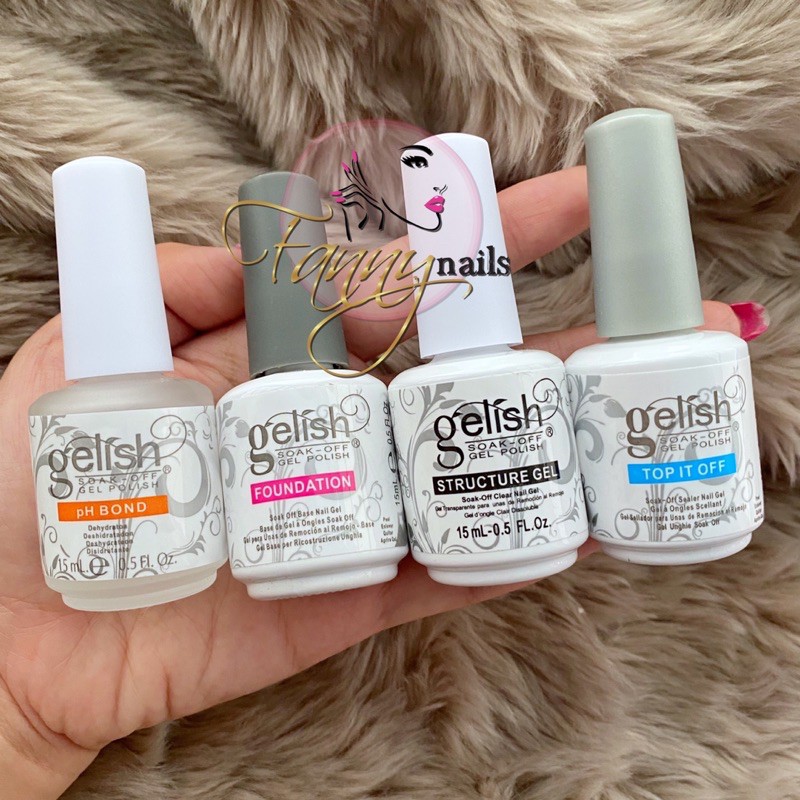 GELISH HARMONY 15ml ORIGINAL top coat base coat structure gel PH bond matte top coat gelish top it off  gelish