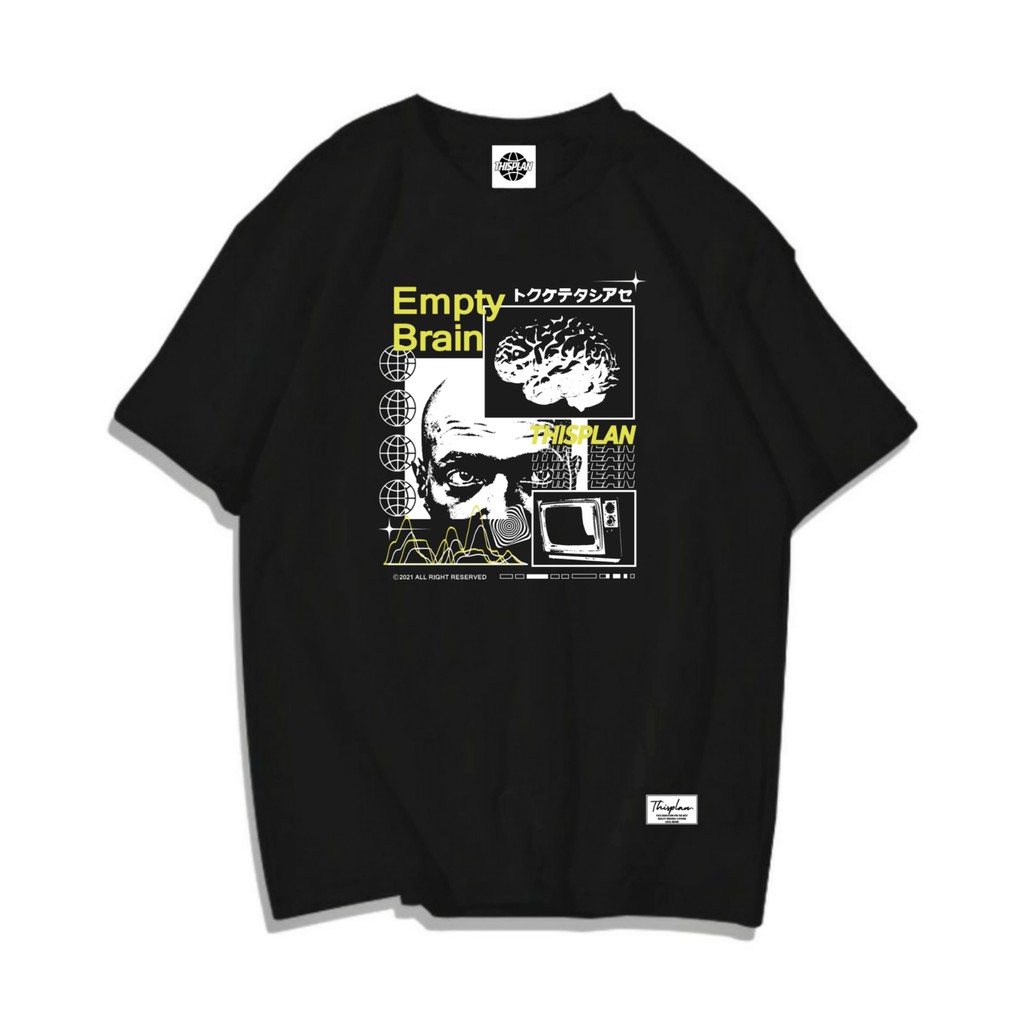 TSHIRT THISPLAN EMPTY BRAIN BLACK