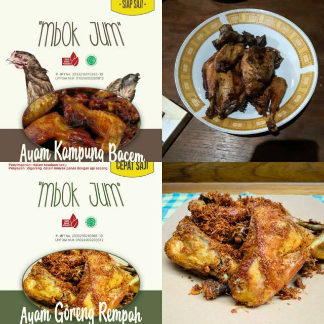 

Ayam kampung bacem/rempah Mbok Jum