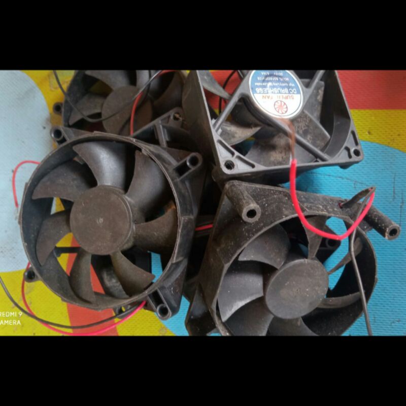 Kipas DC 12vol 8x8cm bekas fan