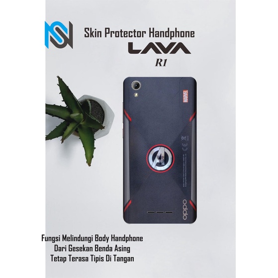 Isi 2pcs Garskin Hp Lava R1 Motif Ave Free Custom Motif (Bisa COD)