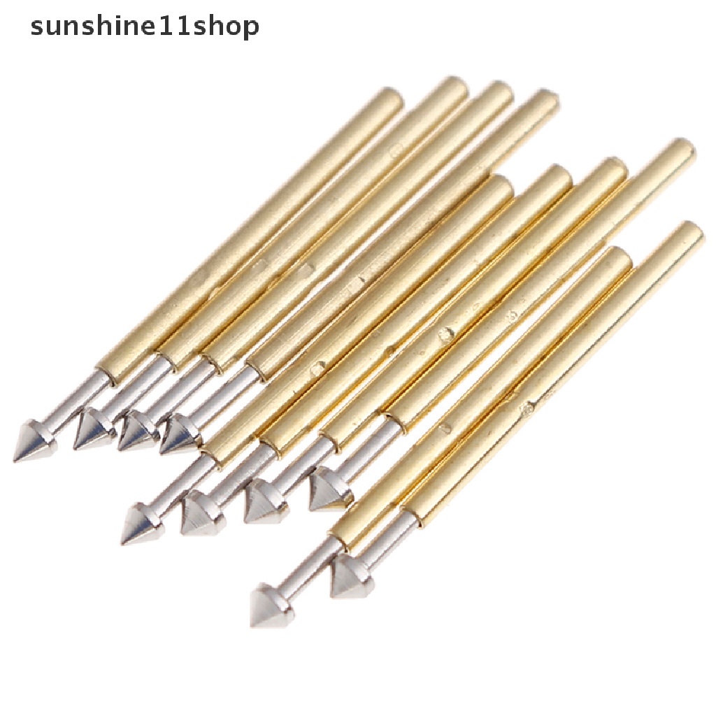 Sho 100Pcs P75-E2 / E3 pogo pin 1.3 / 1.5mm Kepala Kerucut 1.0mm