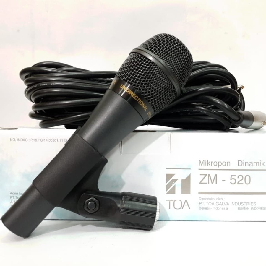 Mic Dynamic TOA ZM-520 ZM520 TOA ZM 520 Mic Kabel Original