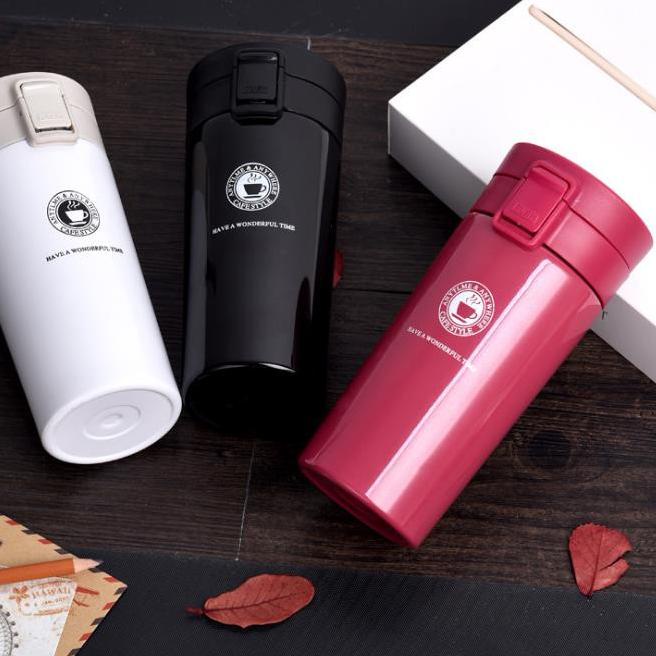 ∋ Thermos Kecil Mini Termos kopi Stainless Steel Vacum Tumbler 380ml  *