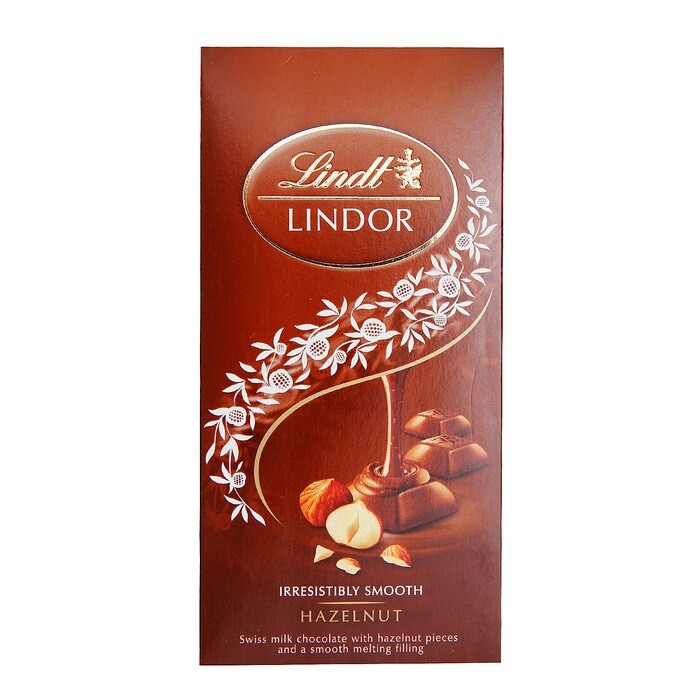 

Lindt Lindor Hazelnut Milk Chocolate Pieces Bar Cokelat Coklat Import