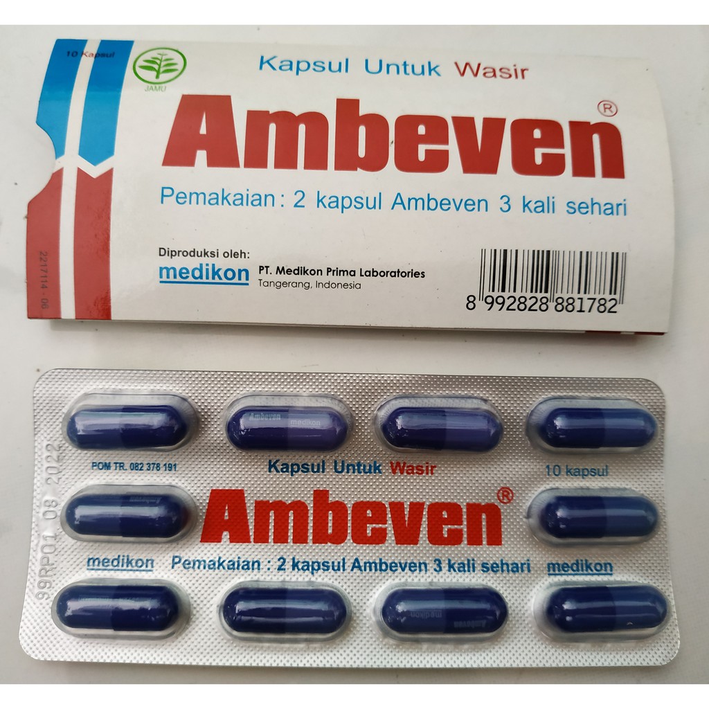 

AMBEVEN - OBAT WASIR STRIP TABLET ISI 12 BIJI