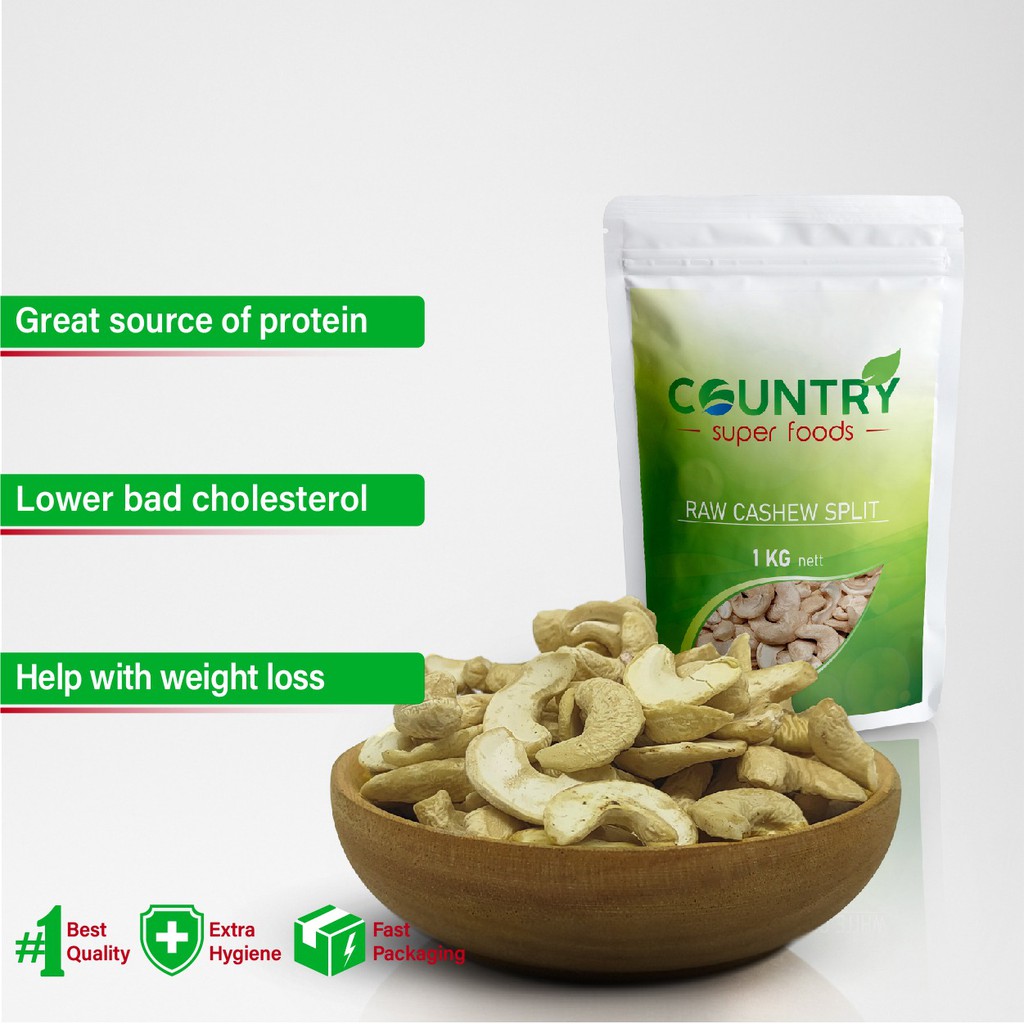 

Cashew Split Raw | Kacang Mede Mentah Belah [ 1 Kg ]
