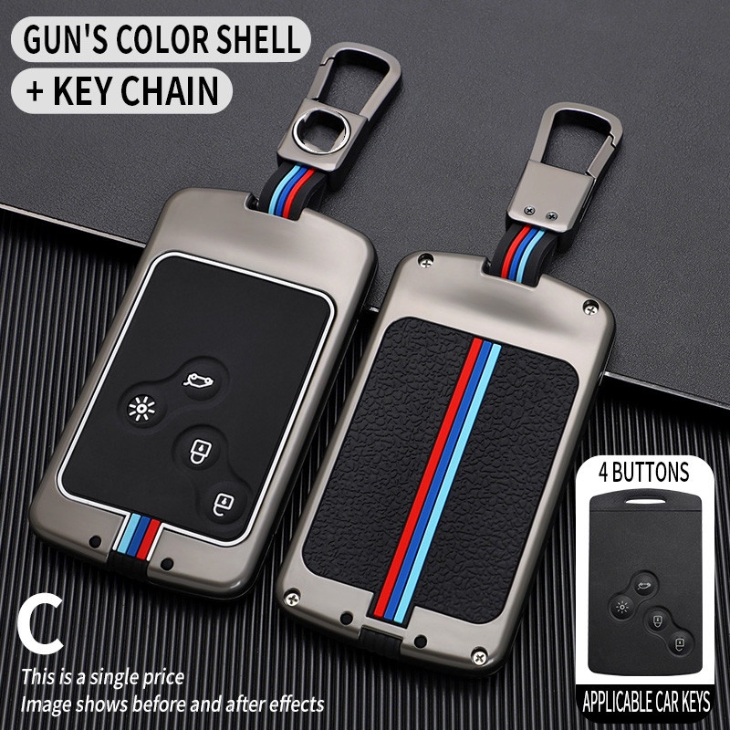 Casing Kunci Mobil 4 Tombol Untuk Renault Duster Captur Clio Logan Megane 1 2 3 Koleos Scenic