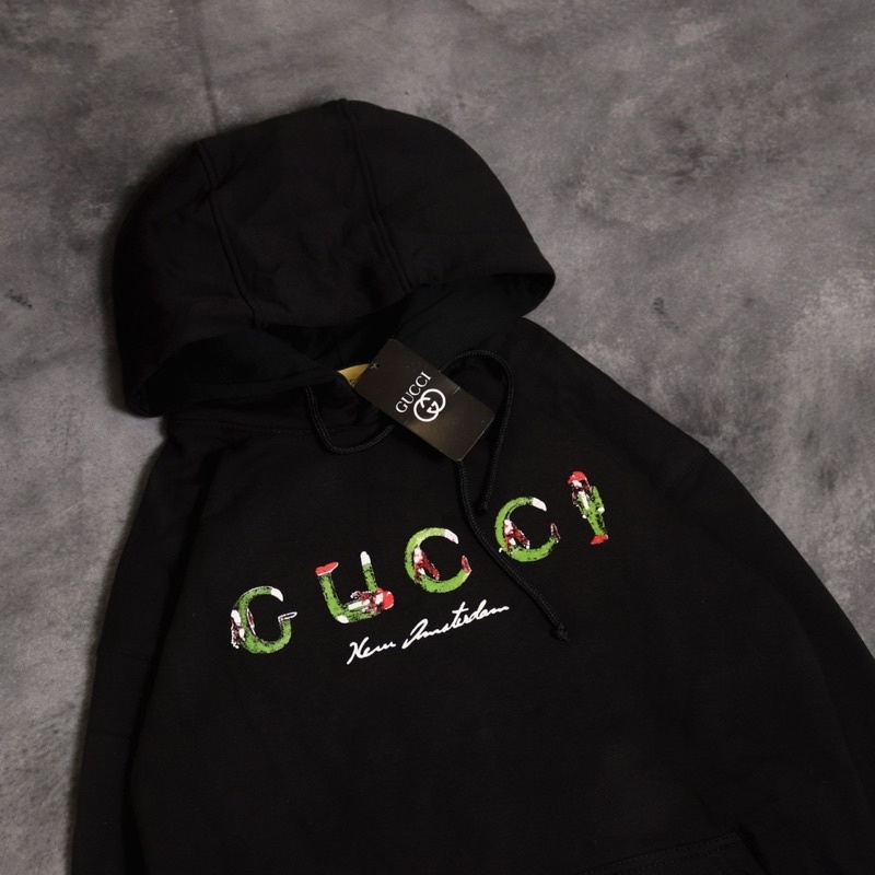 Hoodie Gucci Camo Script Fulltag