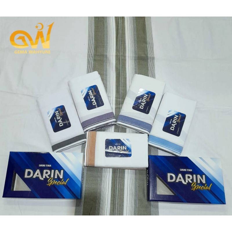 Sarung Darin Putih A00119 / Sarung Haji / Sarung Polos