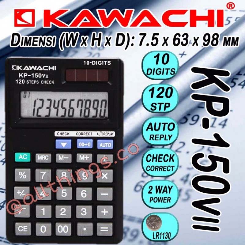 

KALKULATOR MINI MURAH KAWACHI KP-150VII