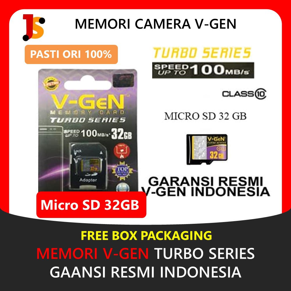 V-GEN Turbo MicroSDHC UHS-1 Class-10 66MB/s 32GB JS76