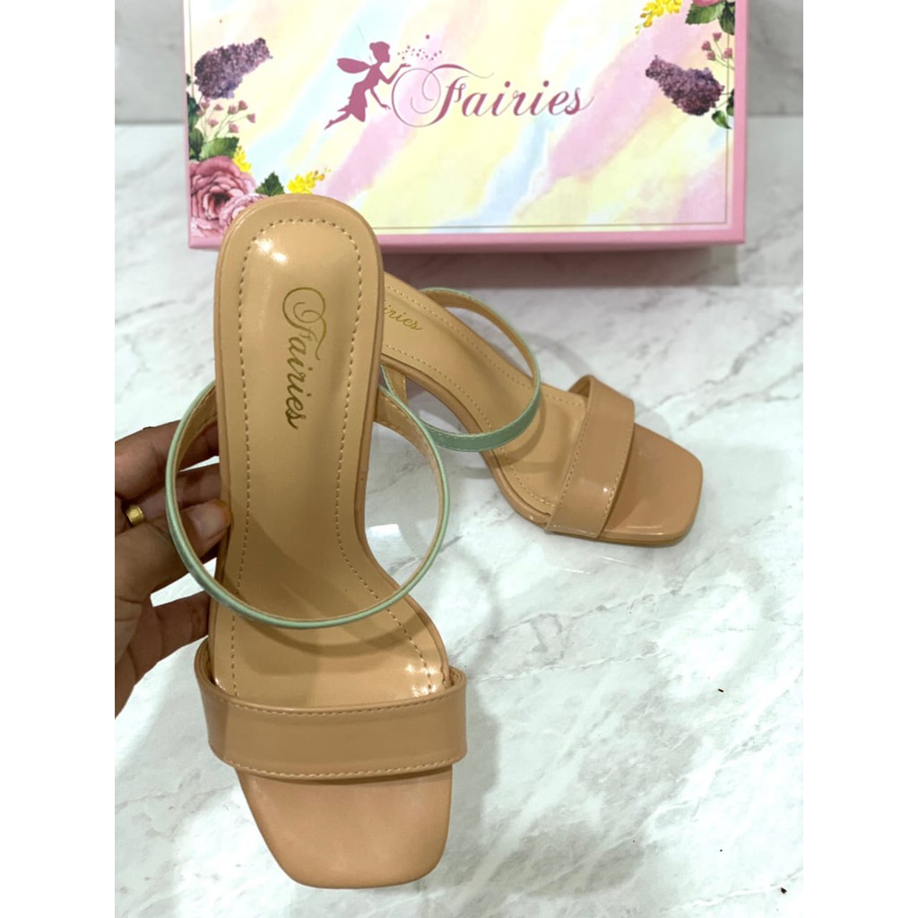 [7.7 Boombastis Sale⚡] - SANDAL WANITA MYCENA FS02 BLOCK HEEL SANDALS