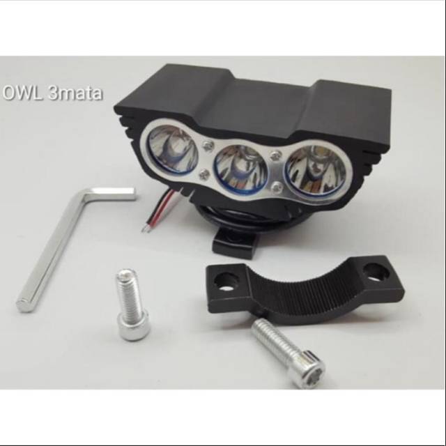 Lampu tembak led owl mini 30watt 3 mata cree 3 led mode ultrafire