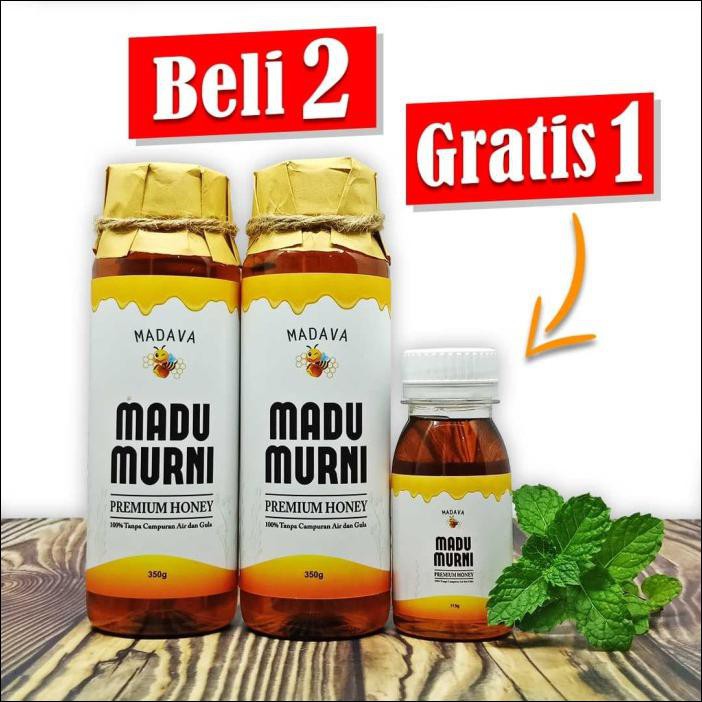 

100% ASLI MADU MURNI MADAVA 350GRAM - MADU ASLI HUTAN SUMBAWA HONEY - 1BOTOL 350GR