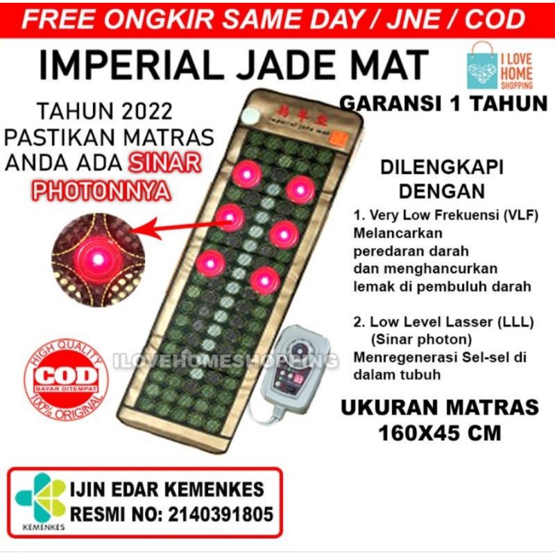 Imperial Jade Mat Voye Matras Terapi Kesehatan Kasur / jade mat bonus kalung