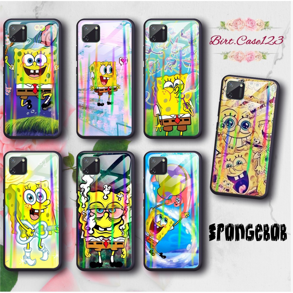 BC Case Gambar SPONGEBOB back case glass aurora oppo samsung vivo xiaomi realme iphone all type