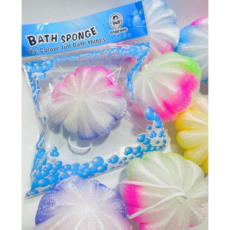 Spon Mandi / Shower Puff / Spons Busa Mandi / Bath Sponge Spon Mandi Warna Warni SPON MANDI BULAT / BAWANG RAINBOW SPON MANDI BLEWAH/LABU/BAWANG tebal lucu ORIGINALL