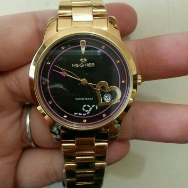 Jam tangan cewek Hegner Love gold