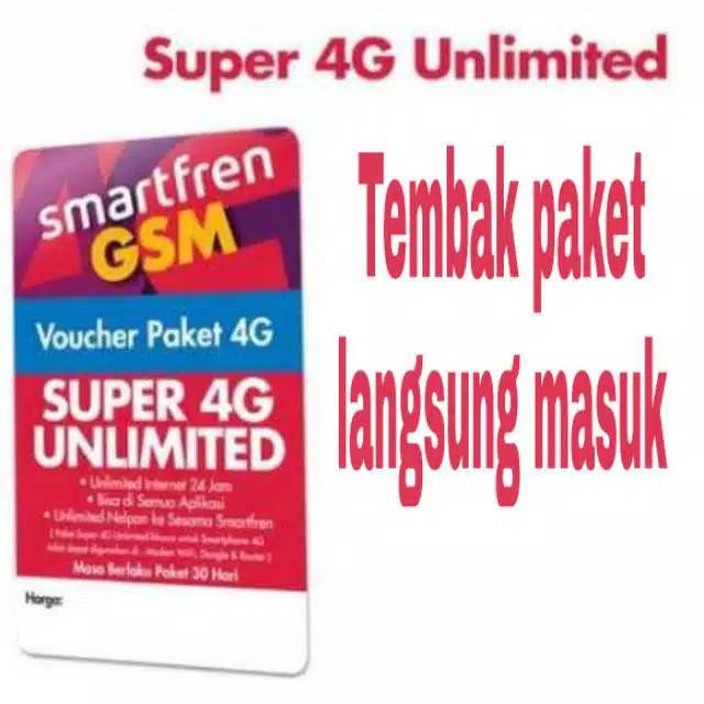 Data Smartfren unlimited bisa ditembak langsung