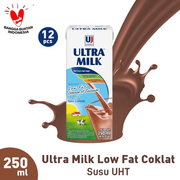 

101bfbb 1/2 Carton Ultra Milk Low Fat Coklat 250 Ml Xa201As