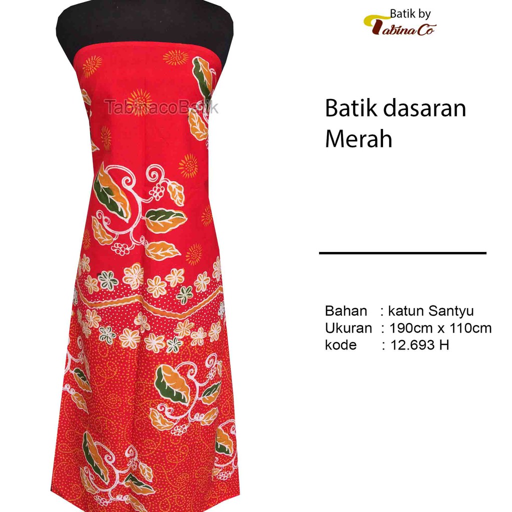 Seragam kain batik tulis madura warna merah motif serupa dengan batik warna coklat