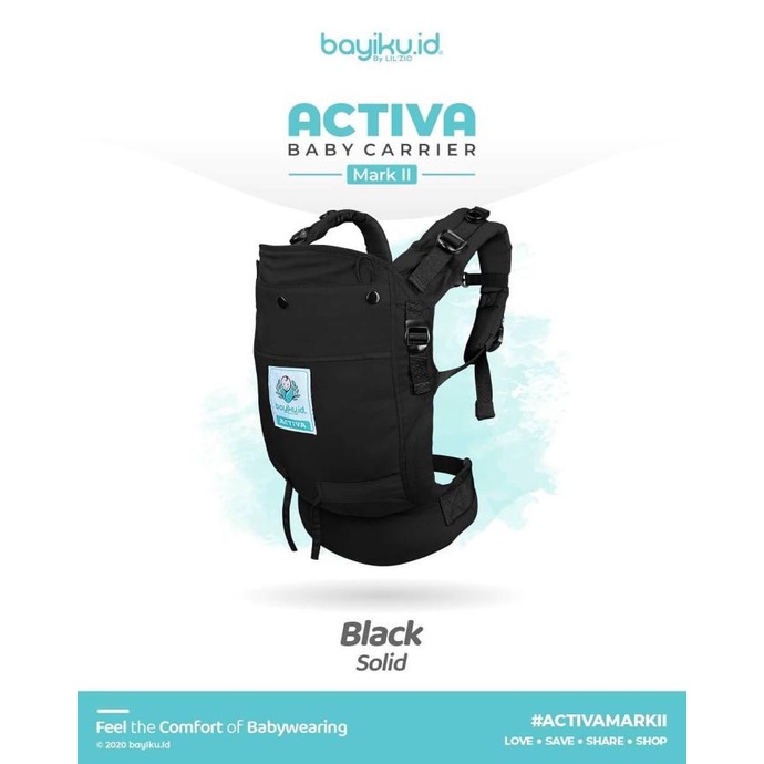 GENDONGAN ACTIVA ADJUSTABLE SSC ACTIVA BABY CARRIER SOLID COLOR