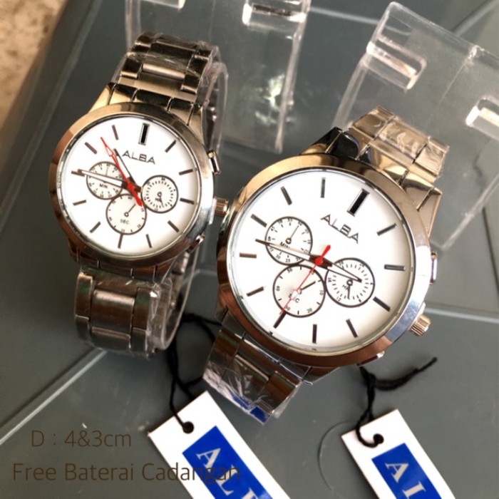 Jam Tangan Alba Couple Watch 01 - Putih Terbatas