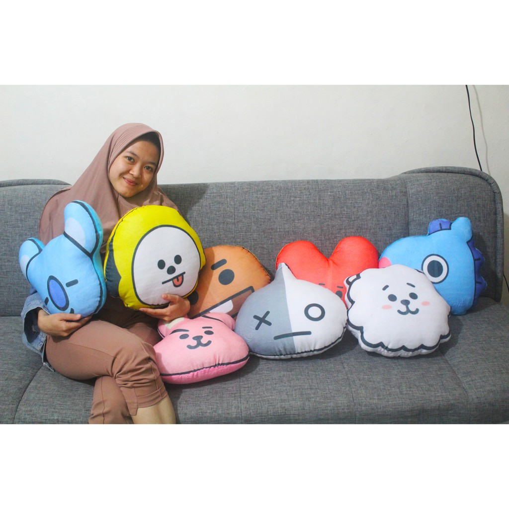 Bantal kepala BT21 Printing Bantal Kepala BTS Lucu