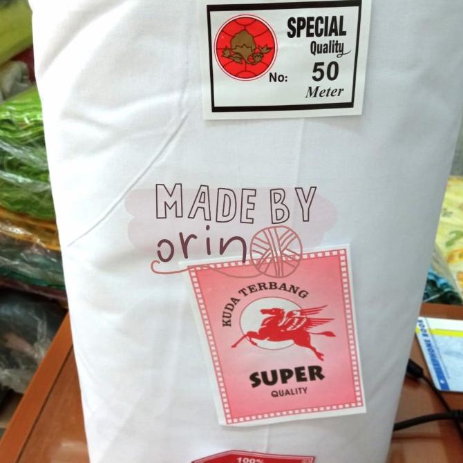 Kain Mori Cap Kuda Terbang 1 Roll Kain Kafan Kain Membatik Kain Saring