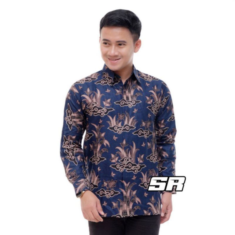 New Arrival Distro Batik Pria Bordir Sogan HRB026 BATIKAF Big Size M L XL XXL